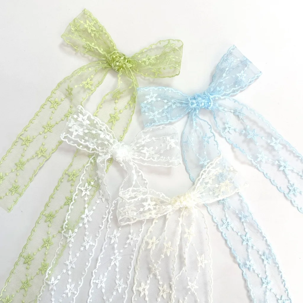 Star Embroidered Ribbon Breathable Decorative Ribbon Embroidery Lace Ribbon Fresh For Clothing Decoration Hair Accessories