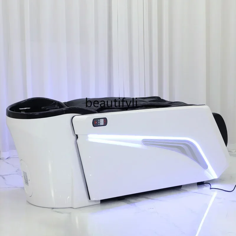 Intelligent electric massage shampoo bed Barber shop Automatic water circulation fumigation head treatment bed53