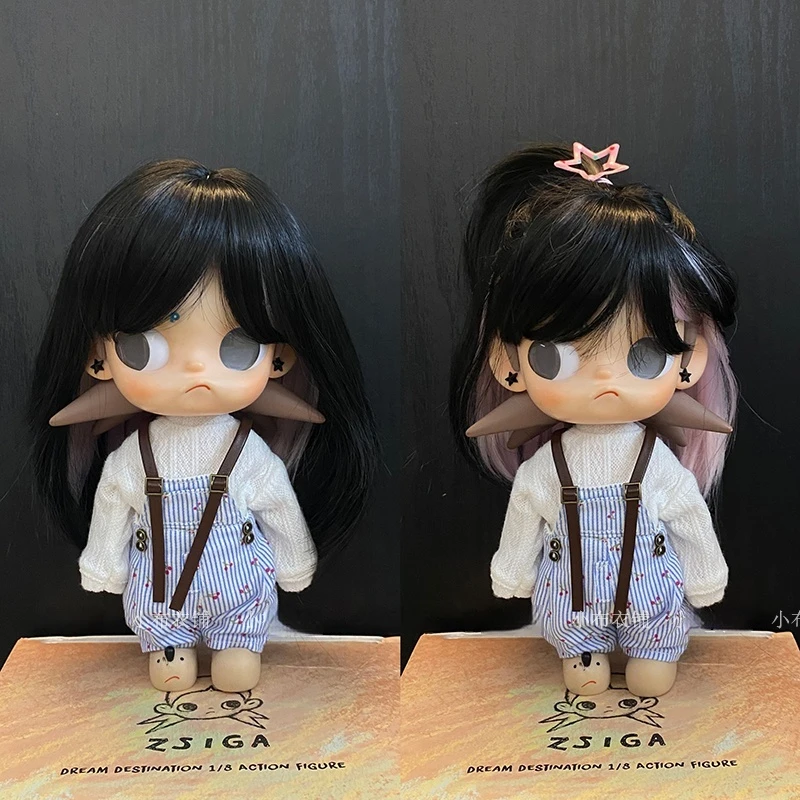 Zsiga Gazi シスターウィッグ カーリーハイライトショートストレートヘア ブライス関節人形 Bjd用