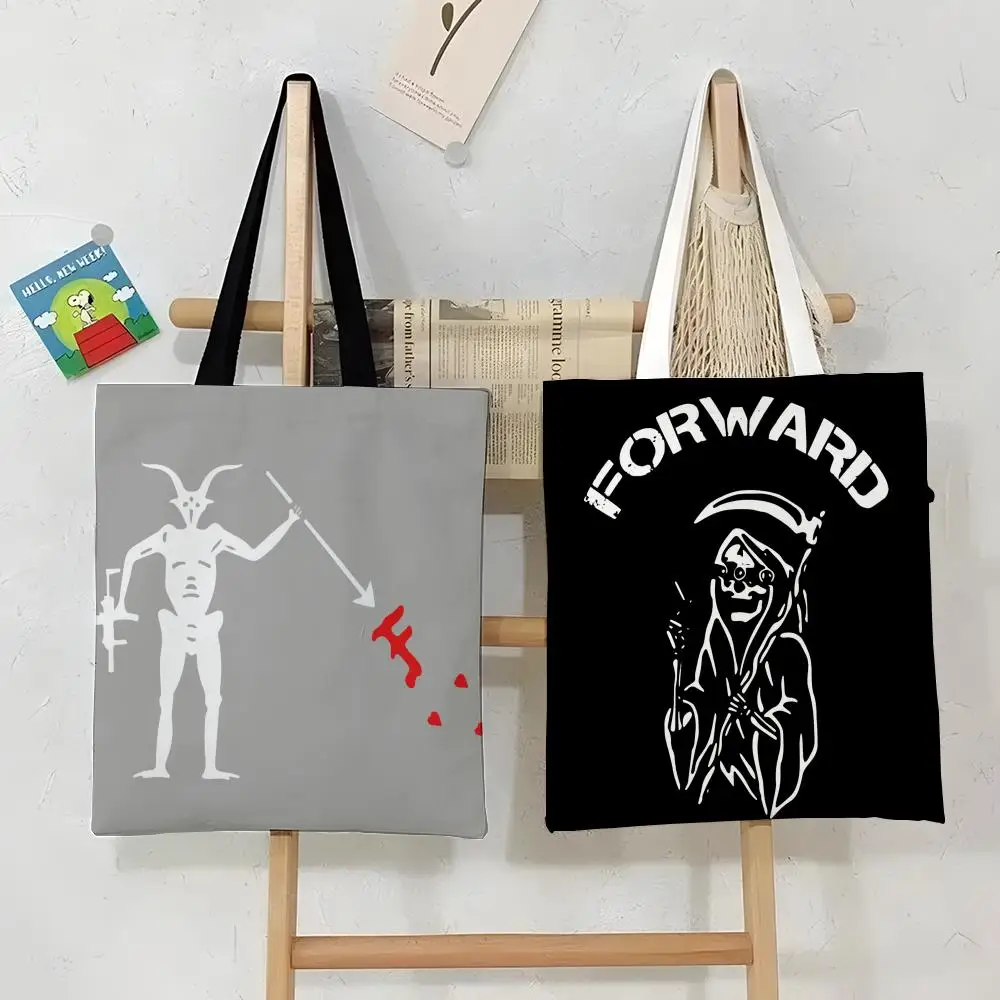 Cool soldier decorations F-Forward Observations Group Storage Bags Large Capacity Canvas Bag for Female Students Tote Mommy Bag