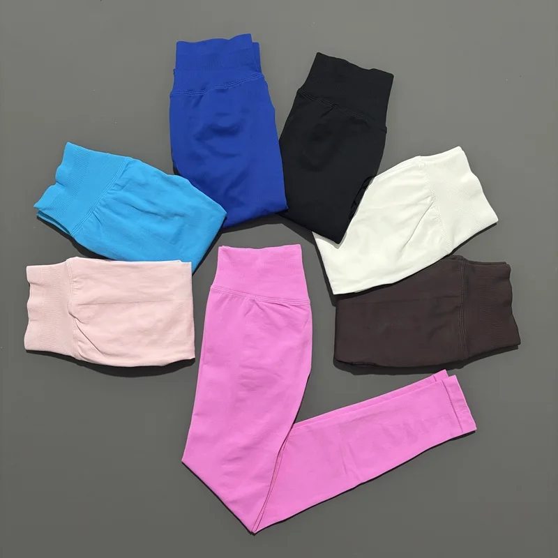 HISTELLO Sports Leggings Women Seamless Yoga Tight Pants DF Dupe Fitness Long Pants Running Gym Tights Workout Sports Clothing image 3