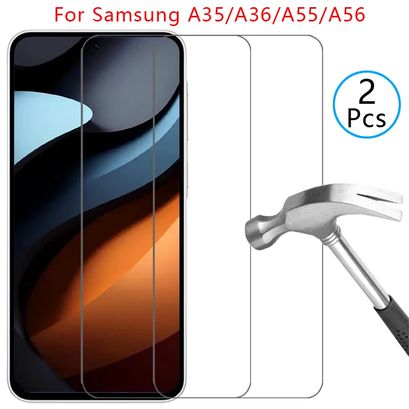 phone case for samsung galaxy a35 a36 a55 a56 5g tempered glass a 35 36 55 56 35a 36a 55a 56a 5 g back cover 360 samsumg galxy