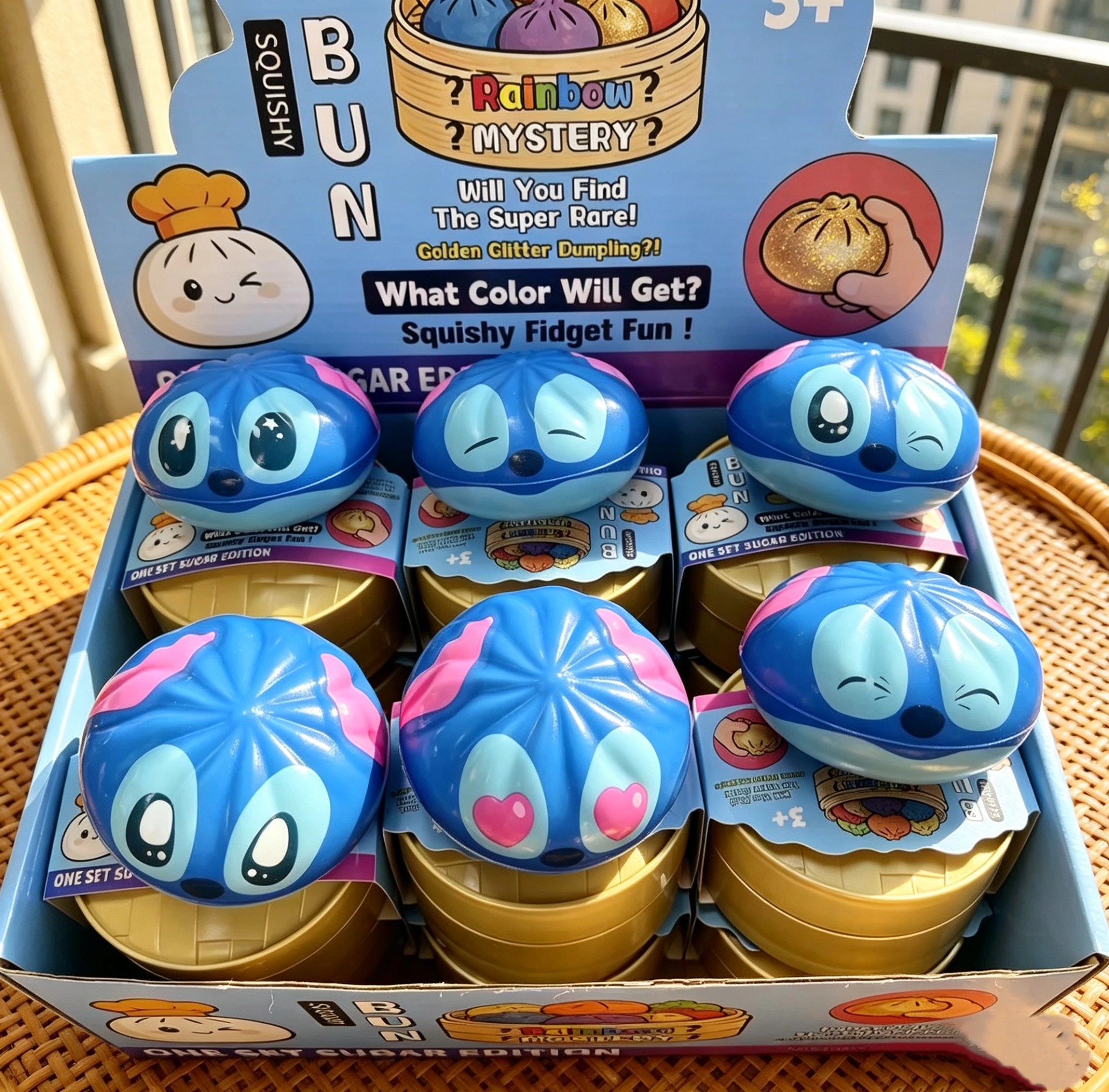 

PU simulated soft squeeze fidget toy, Stitch slow-rebound cartoon stress relief blind box