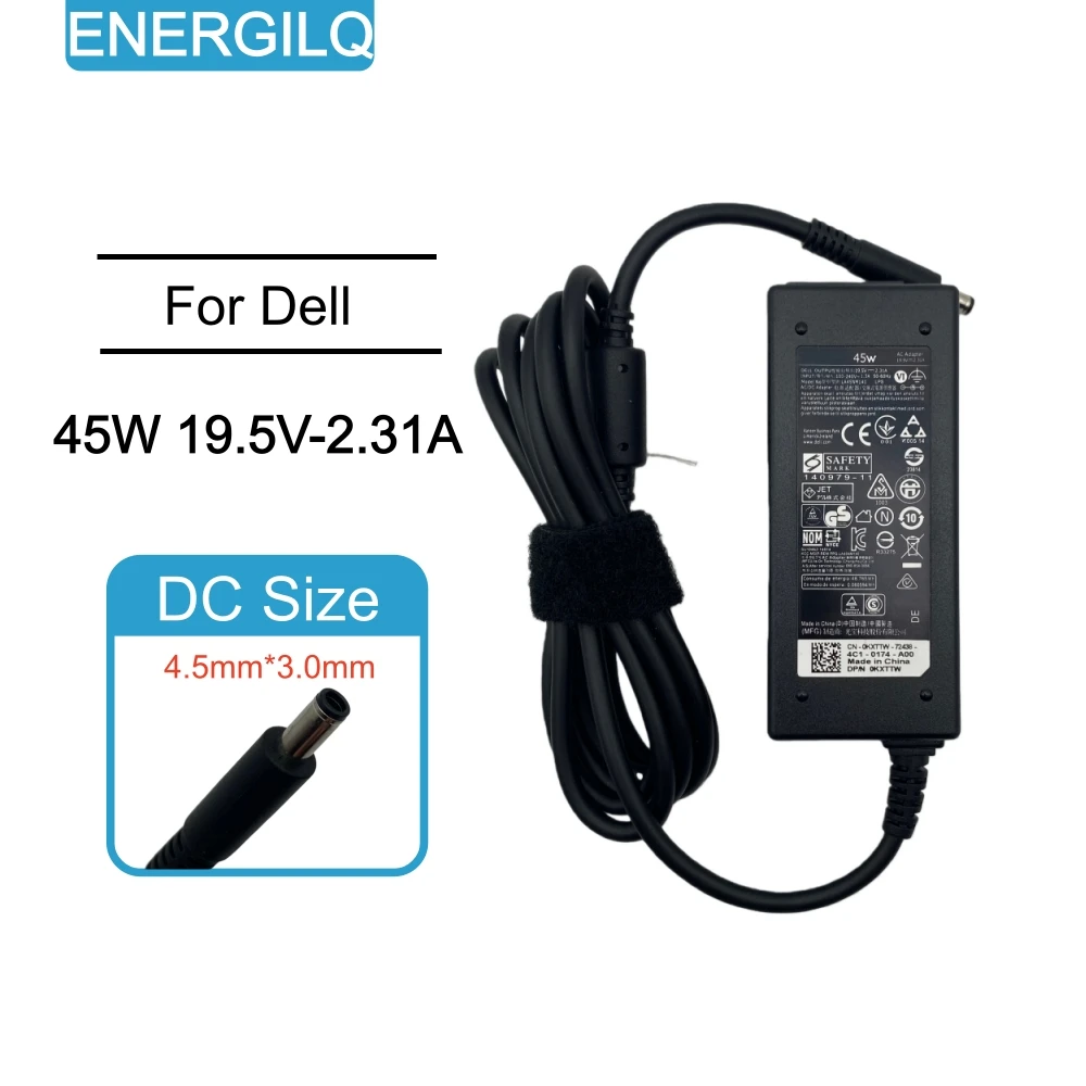 Cargador/adaptador de CA de 45W, 19,5 V, 2,31a, 4,5x3,0mm, para Dell Inspiron P20T P25T P24T 0CDF57 0KXTTW LA45NM140 LA45NM131, fuente de alimentación