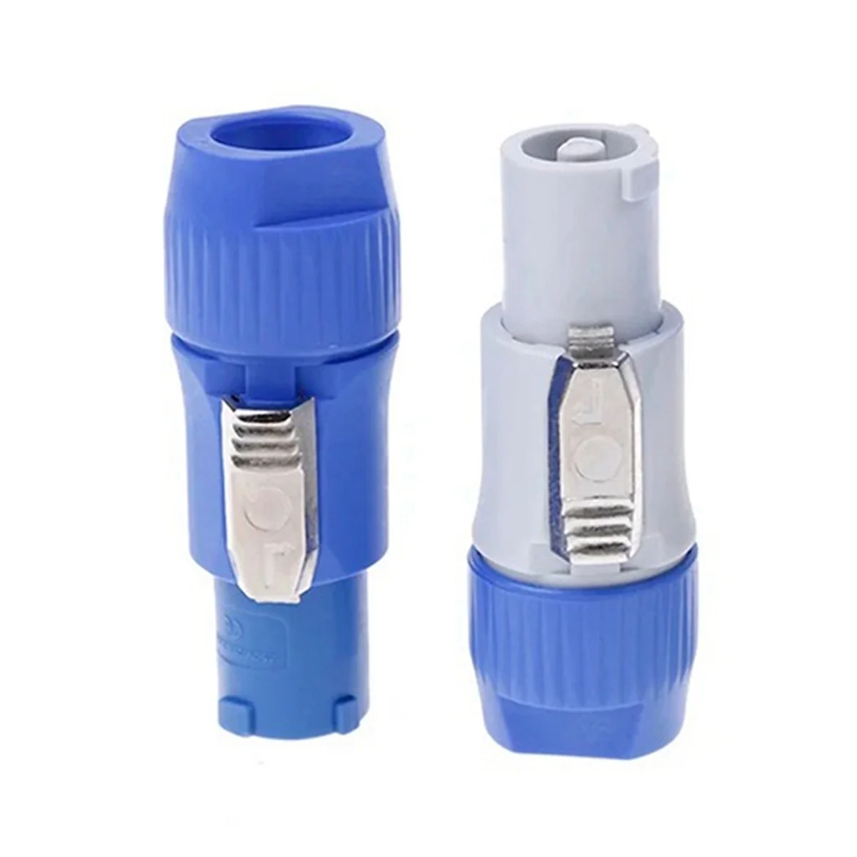 B23B 20PCS 3 Pin Male Powercon Connector NAC3FCB Speakon Plug 20A 250V AC Power Plug Connector Blue and Grey White