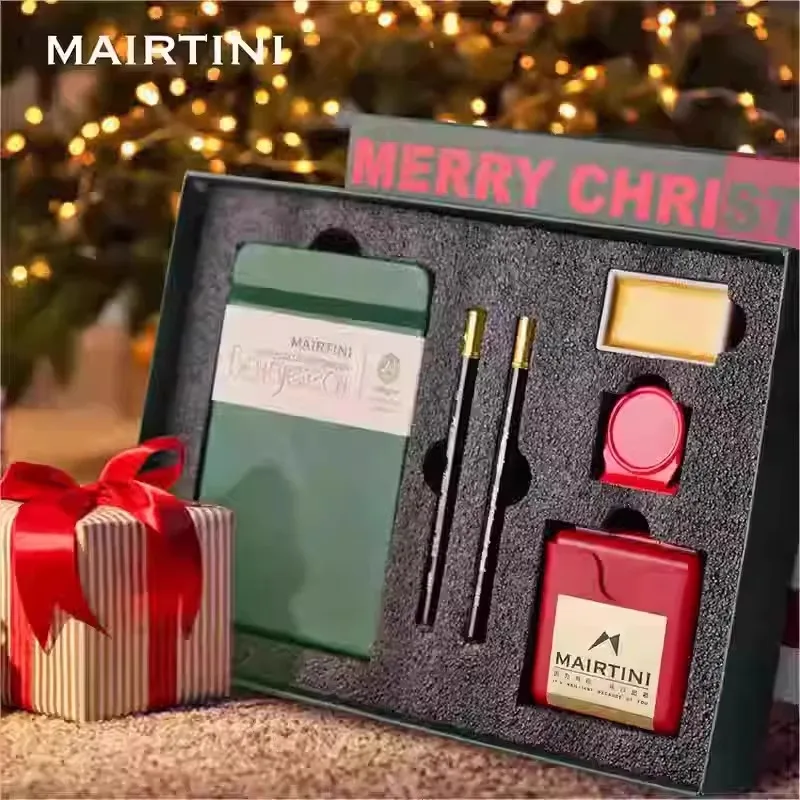 

Mairtini акварельная краска Рождественская подарочная коробка Набор из семи предметов DIY Праздничная высококачественная акварельная подарочная коробка для мальчиков и девочек