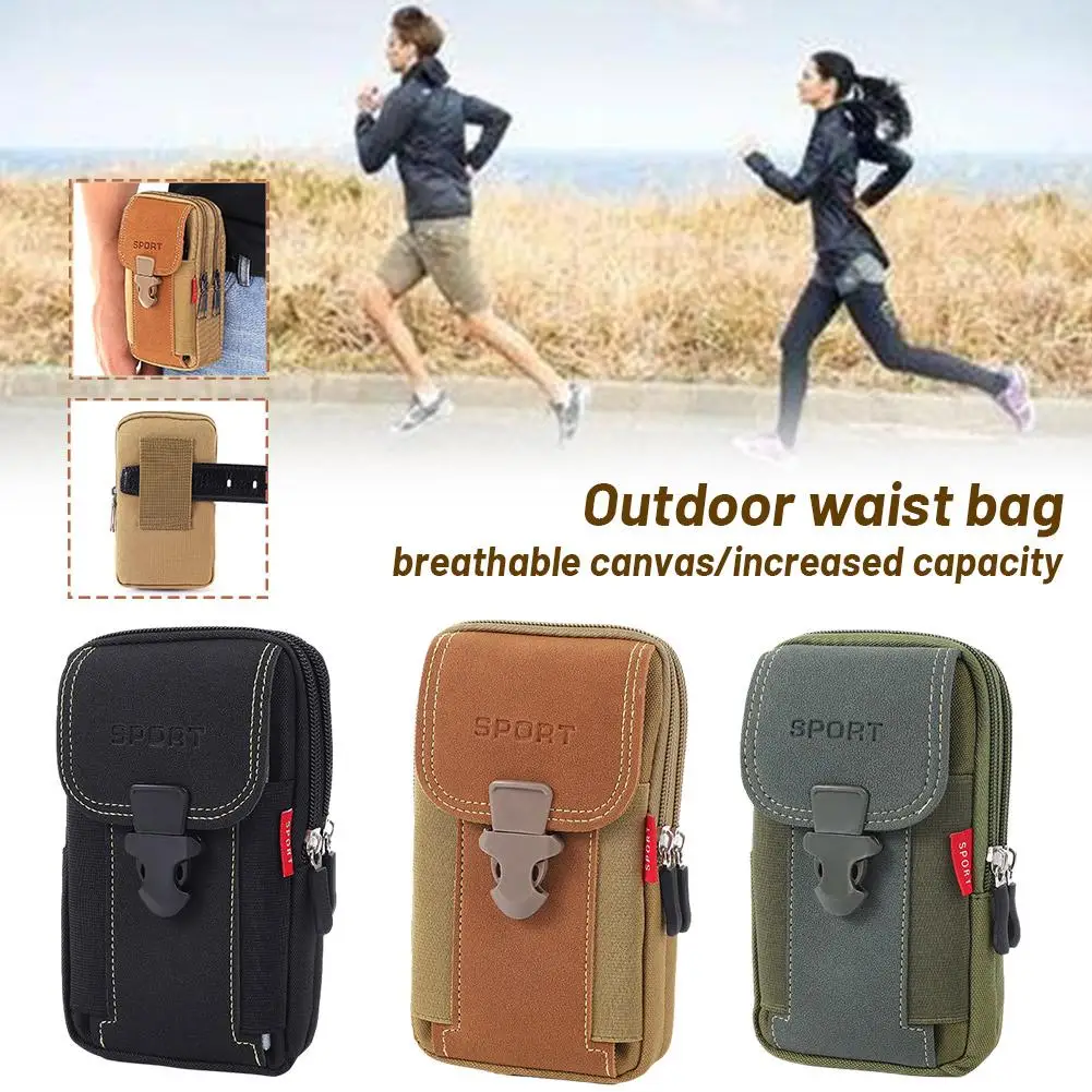 

Outdoor Camouflage Bag Phone Holder Sport Waist Belt Nylon Backpack EDC in Waterproof Camo Bags Hunting Sport Case G6V9