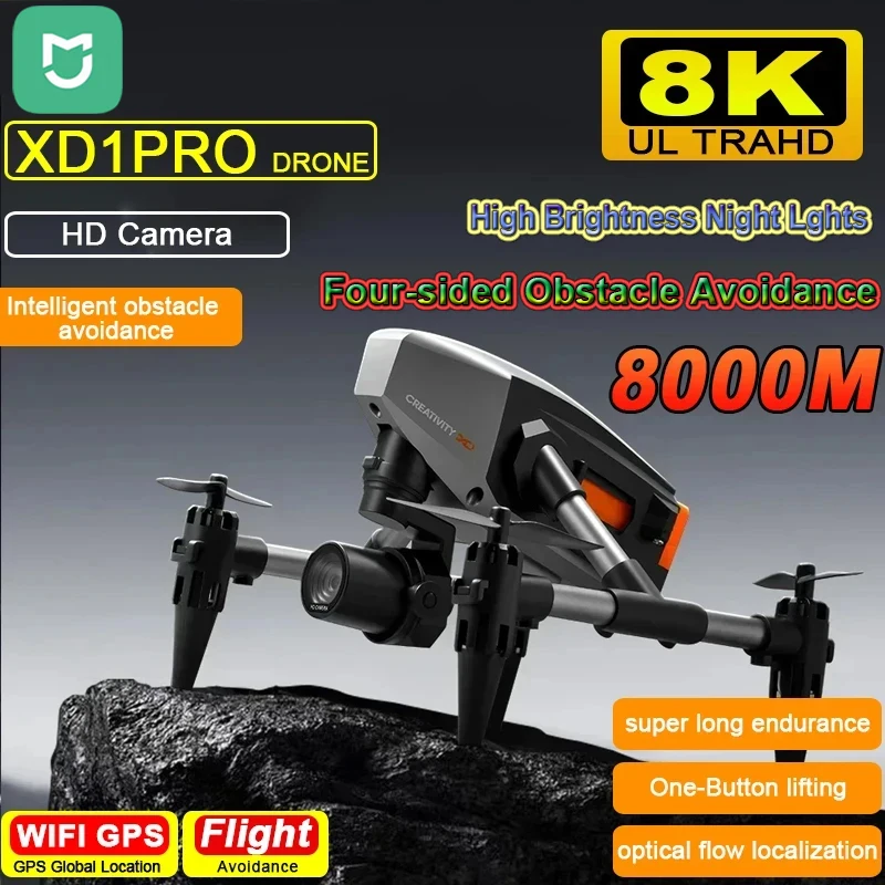 Dron Mijia XD1 8K 5G profesjonalny kamera HD wzrost utrzymujący 4 boki quadcopter-zabawka zdalnie sterowany unikania przeszkód dla dorosłego dziecka