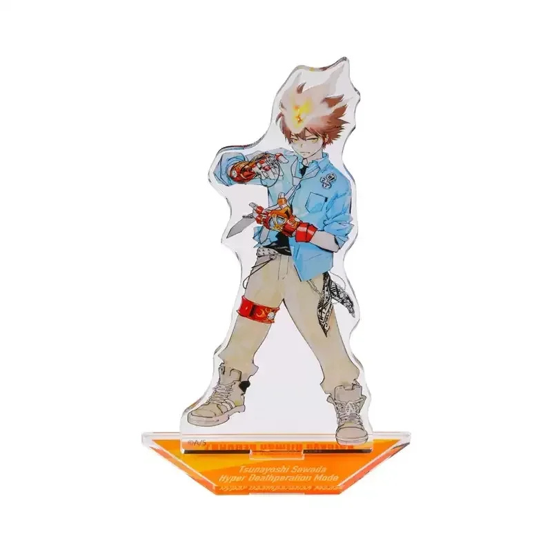 15cm Anime Katekyo Hitman Reborn! Acrylic Stand Model Bookshelf Decoration High Definition Images Bookshelf Decoration Keychain