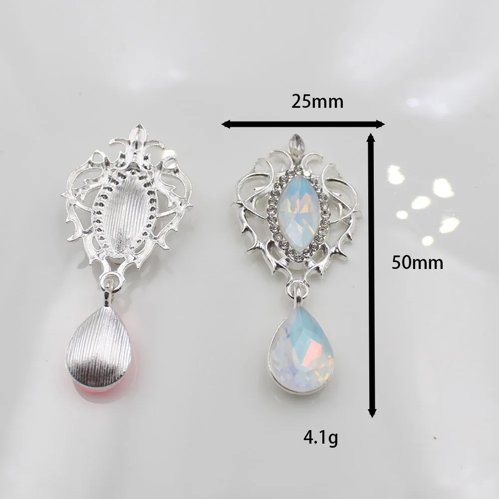 New 5-piece/set Silver Horse Eye Diamond Crystal Water Drop Made of Mocha Material DIY Red Wine Bottle Tie Versatile Crafts Han