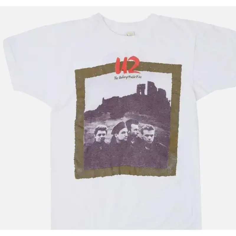 Camiseta vintage U2 The Unforgettable Fire, tamanho completo S 5XL