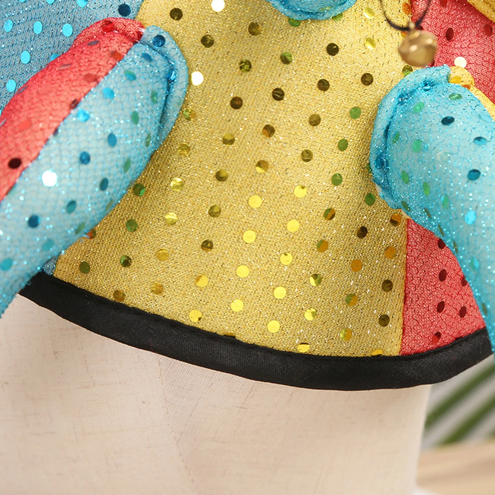 

Clown Hat Bell Sequins One Size Fits Most Soft Comfortable Party Stage Performance Decor Cap Halloween Costume Accessories Men