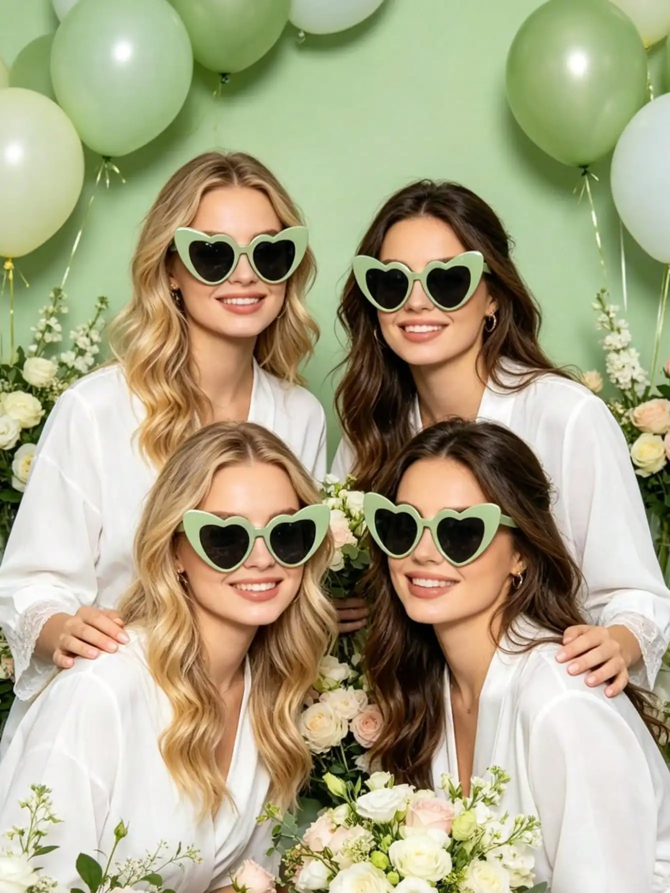 8/12/20PCS Women Vintage Trendy Heart glasses, Suitable For Bridal Shower, Valentine's Day, Bachelor Party, Wedding, Birthday