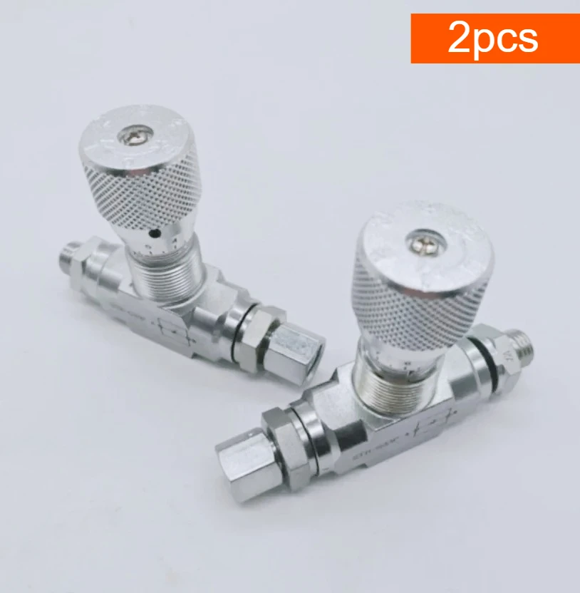2Pcs Flow Control Bidirectional Hydraulic Restrictor Valve STB-G3/8 with L08 Connector