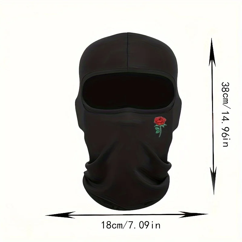 1 pc Rose print outdoor sun protection mask cycling fishing neck guard dustproof balaclava