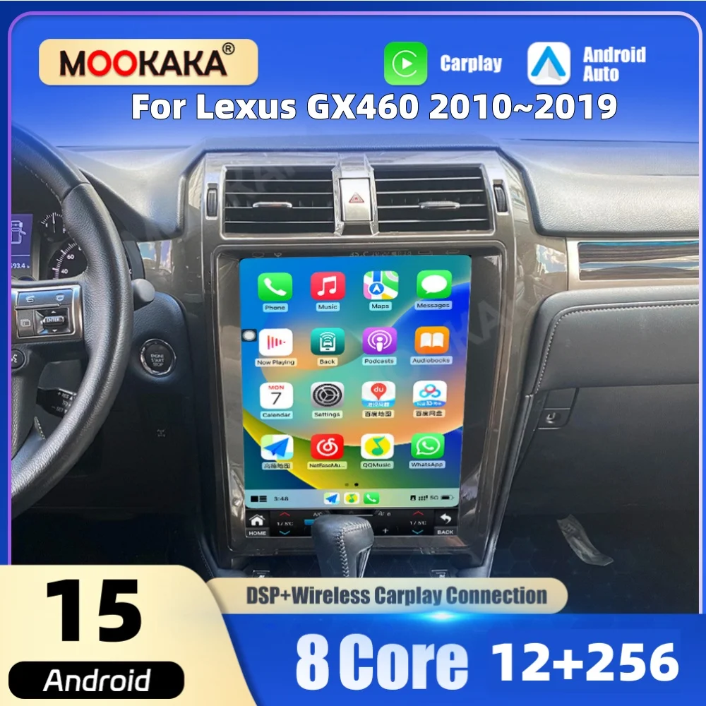 

Мультимедийный проигрыватель для автомобилей с Android-экраном (RHD/LHD) для Lexus GX460 2010-2019, автомобильное радио, GPS-навигация, CarPlay, Auto DSP, головное устройство