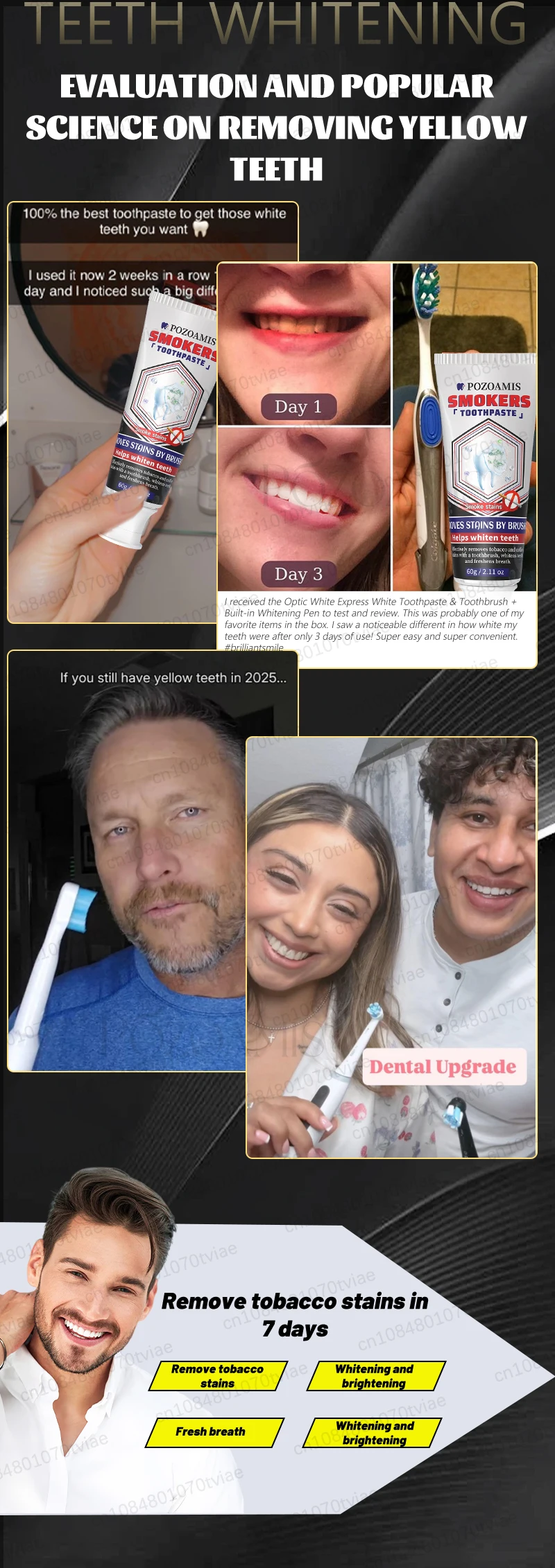 POZOAMIS 30% Hydroxyapatite Toothpaste, For Home Use, Deeply Cleans And Whitens Teeth, Freshens Breath, Protects Gum Health, And Removes Plaque And Tartar.