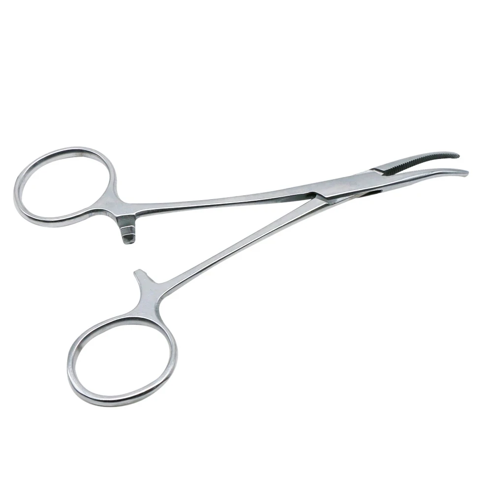 1 Pcs Stainless Steel Hemostatic Clamp Arterial Forceps Surgical Forceps Pet Hemostat Locking Nipper Straight/elbow Pliers