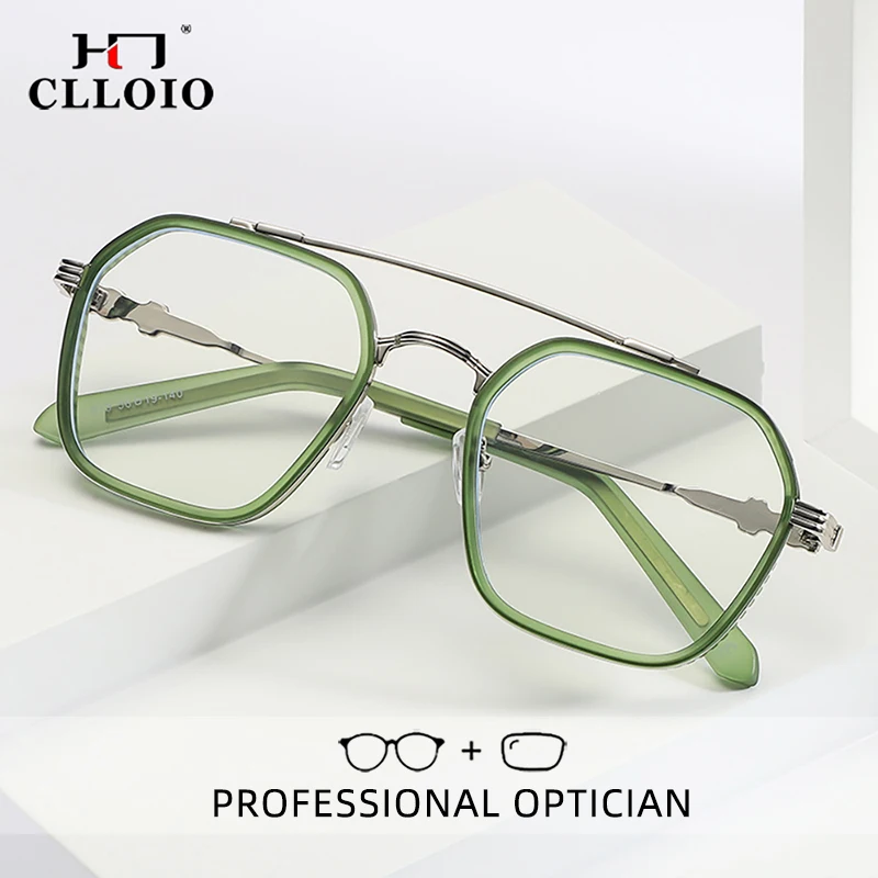 

CLLOIO New Fashion Myopia Glasses Anti Blue Light Computer Glasses Oversize Frame Hyperopia Prescription Optical Eyeglasses 913