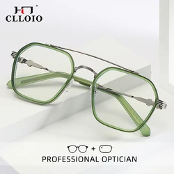 CLLOIO New Fashion Myopia Glasses Anti Blue Light Computer Glasses Oversize Frame Hyperopia Prescription Optical Eyeglasses 913