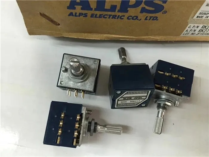 Alps 27 volume potentiometer made in Japan, double A50k A100k 25MM flower shaft 6 feet