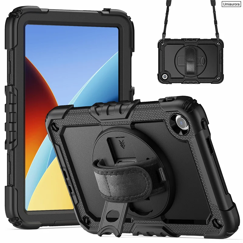 

For Xiaomi Redmi Pad2 SE 9.7 inch 2026 Heavy Duty Rugged Tablet Case Hand Shoulder Strap Shockproof Stand Protector Cover Funda