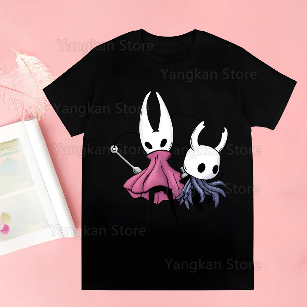 Hollow Knight Casual T-shirt Women's Plus Print Short Sleeve Round Neck Slight Stretch T-shirt