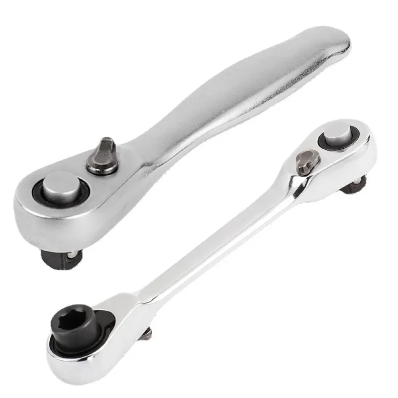 Mini clé à cliquet à douille rapide à Double extrémité, tournevis à 72 dents de 1/4 pouces, clés dynamométriques hexagonales, outils de réparation manuels