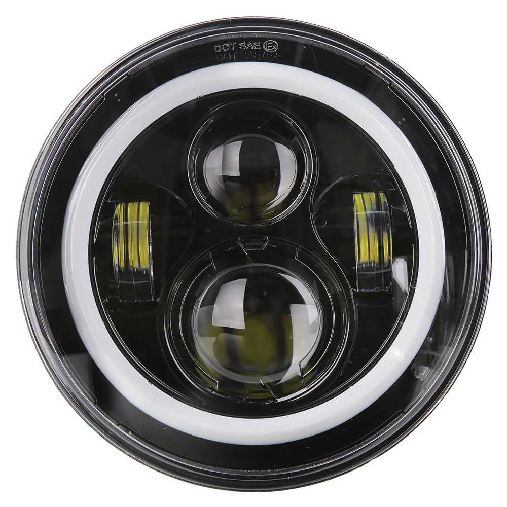 

E-Mark White Waterproof Light Emitting Diode Fog Light with White Ring Kerry Light Emitting Diode with Angel Eye For Automotive