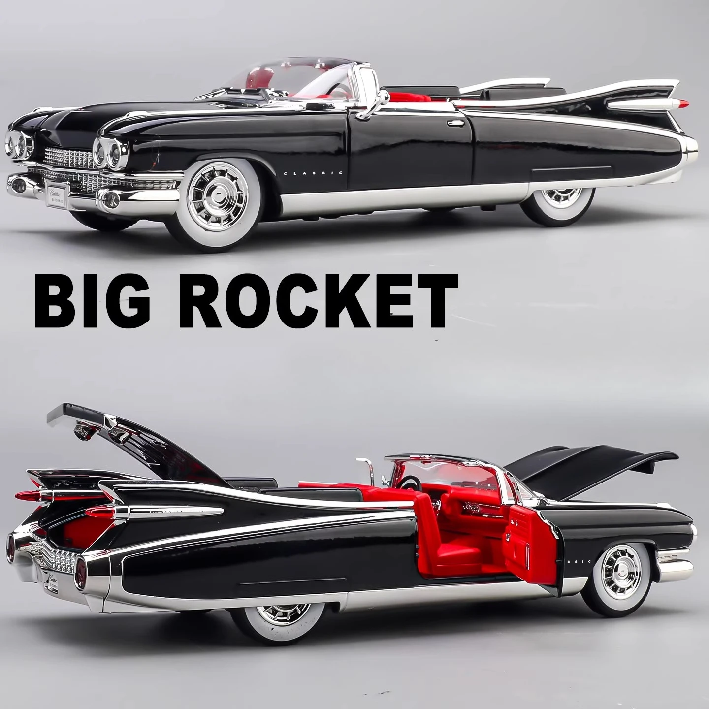

1:24 1959 Big Rocket Car Model Simulation Classic Sports Car Alloy Car Model Retro Vintage Car Toy Boy