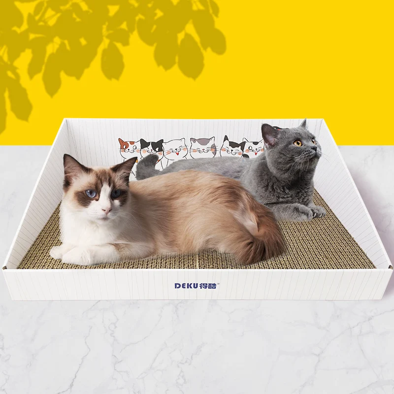 Cardboard cat scratching box high quality scratch board kitten bed cat scratcher for cats