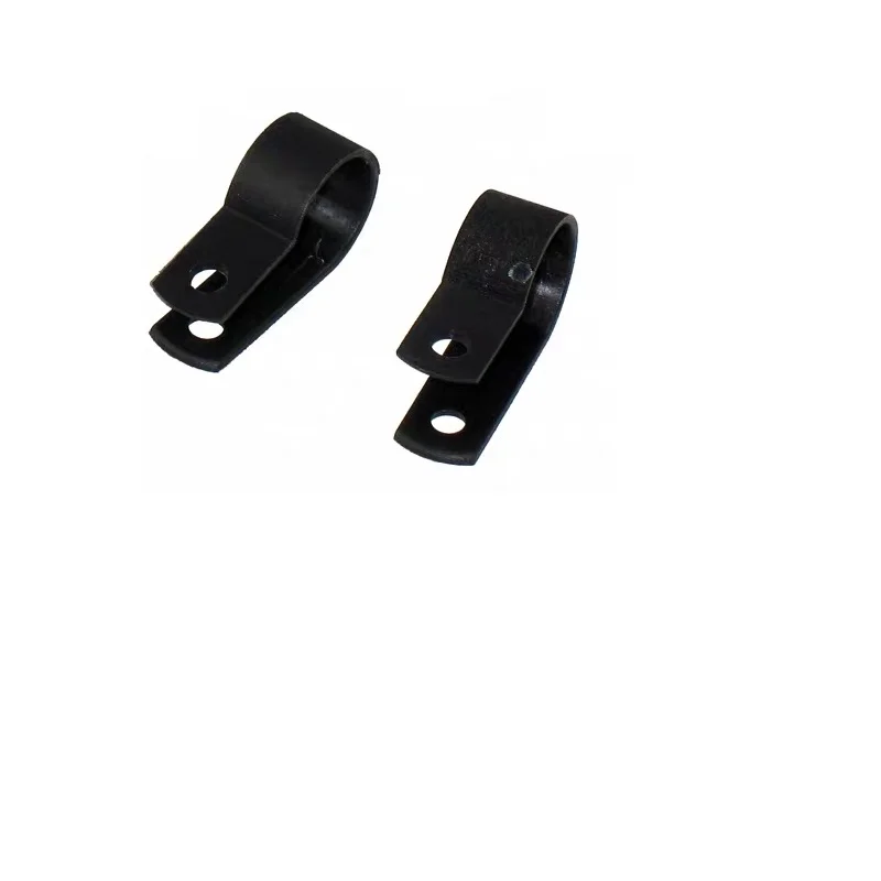 25X ID 3.3mm 5.3mm 6.4mm 8.4mm 10.4mm Black Nylon U R Shape Cable Clamp Clip UV Resistant Wire Electrical Hose Loop Fixer Holder