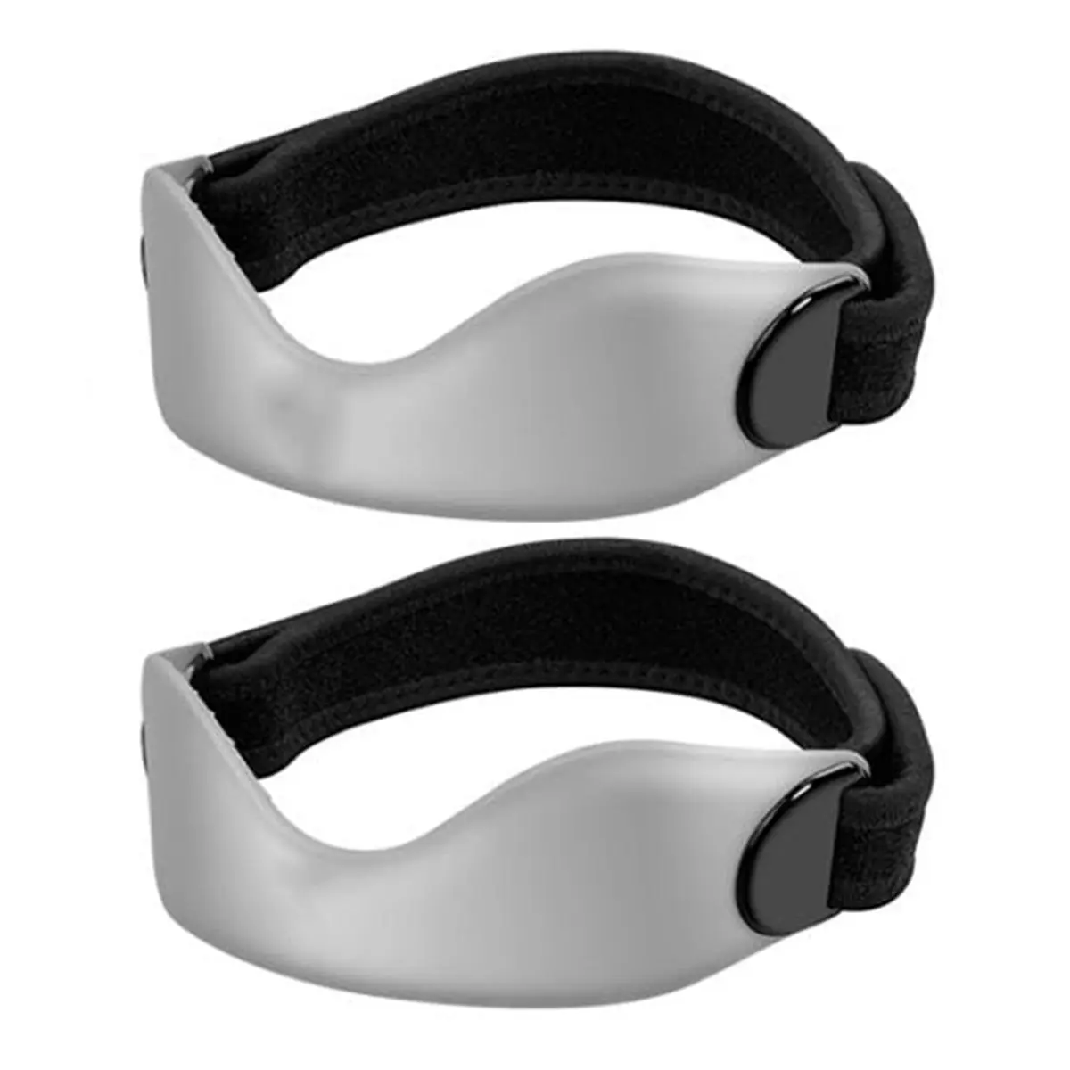 [N84R] Silicone Patellar Tendon Support Strap 2-Pack, Knee Brace for Women & Men, Adjustable Non-Slip Patella Band Support