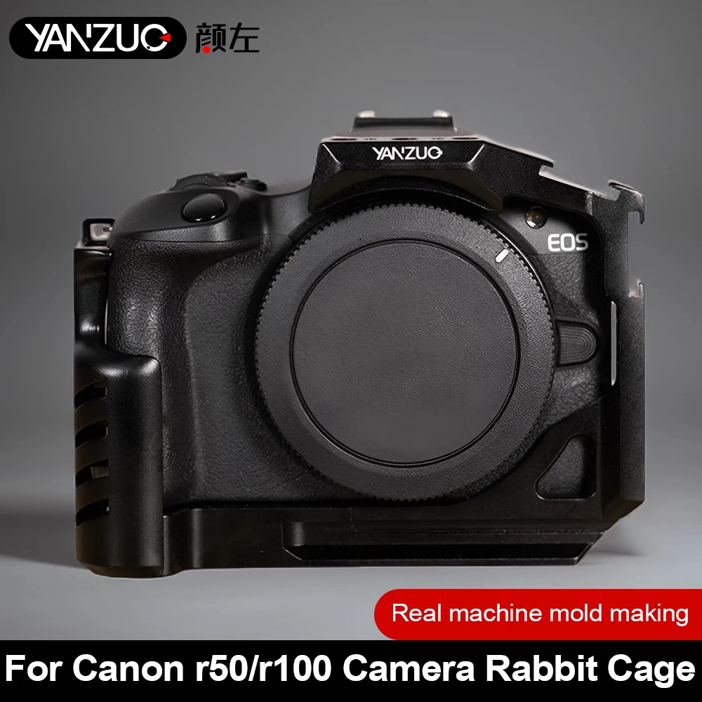 Impugnatura In Alluminio Per Canon EOS R50V – Poggiapollici Ergonomico, Antiscivolo, Leggera 5g, Nero