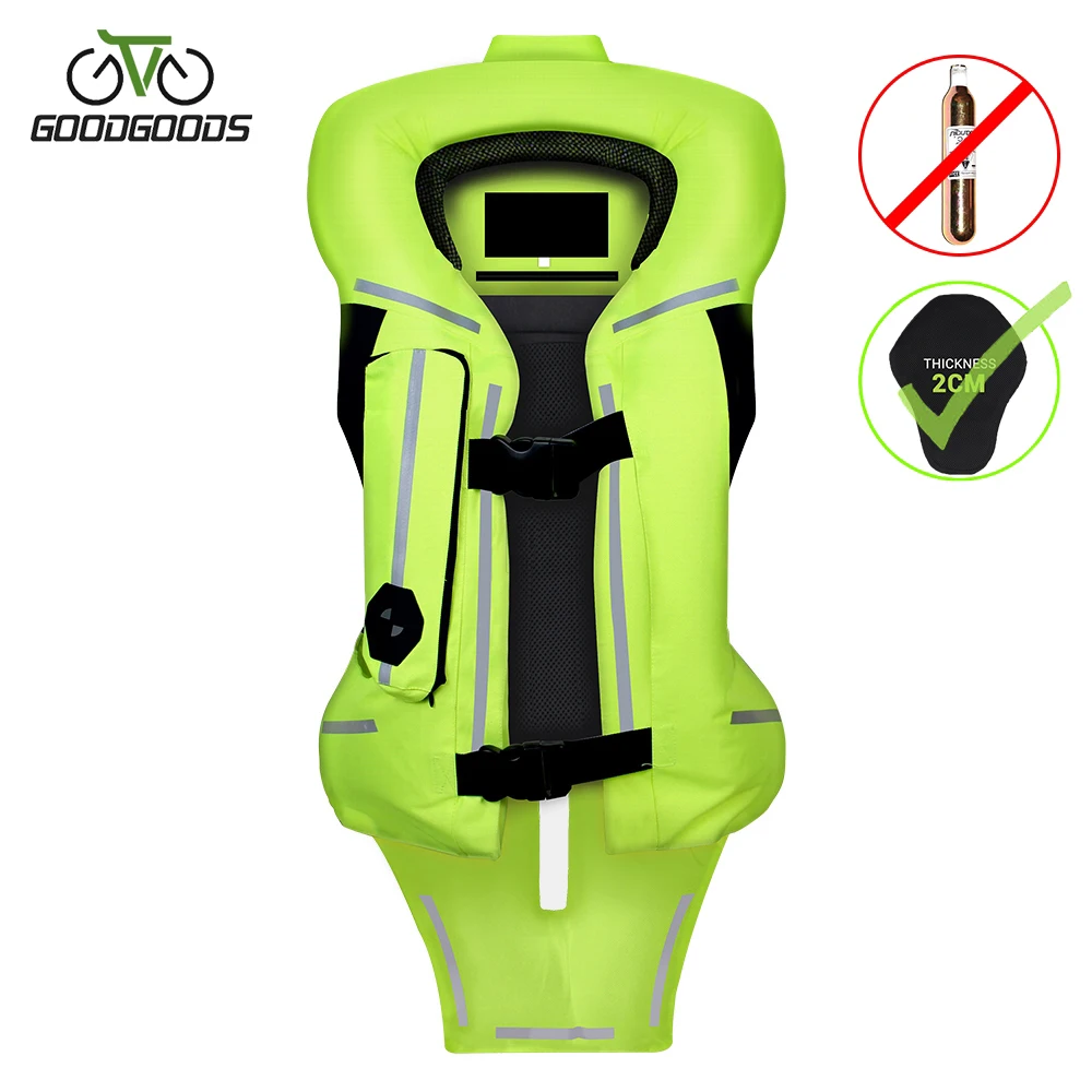 Vélo Airbag glaMen Moto Veste Casting Motocross Air Bag Moto glaProtective Noir Fluorescent S-3XL