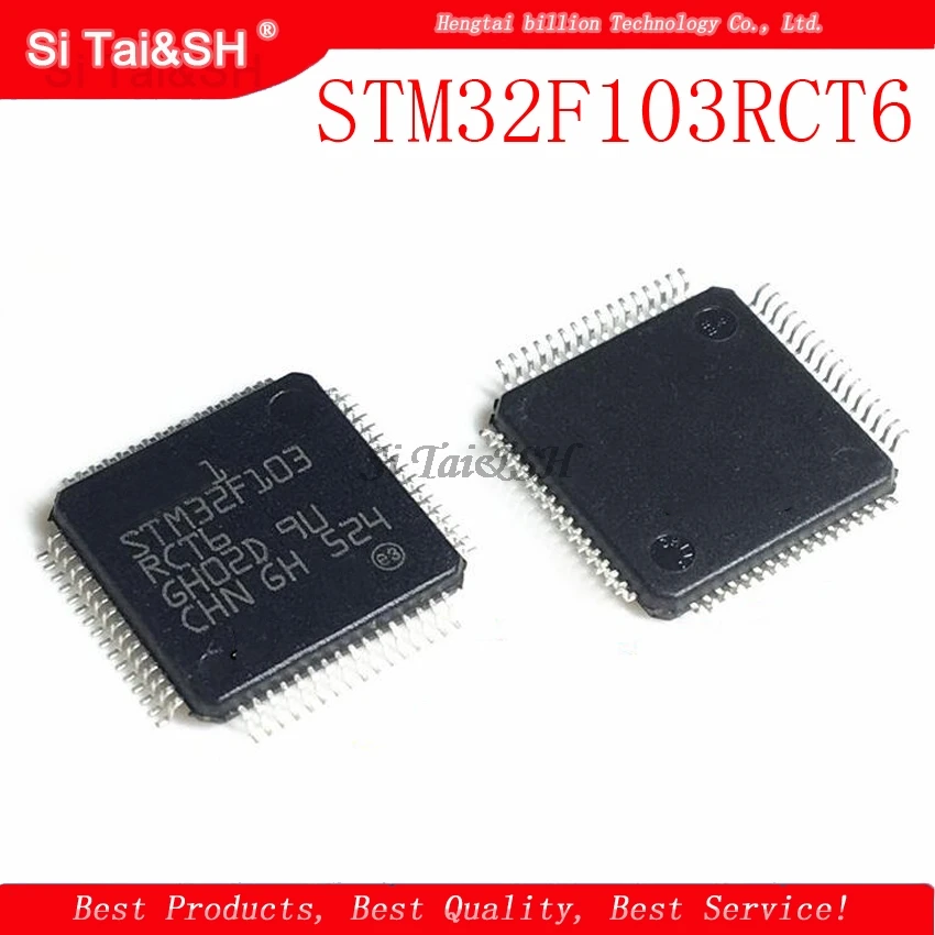 1pcs/lot   STM32F103RCT6 LQFP64 MCU 32-bit STM32F1 ARM Cortex M3 RISC 256KB Flash 2.5V/3.3V 64-Pin LQFP