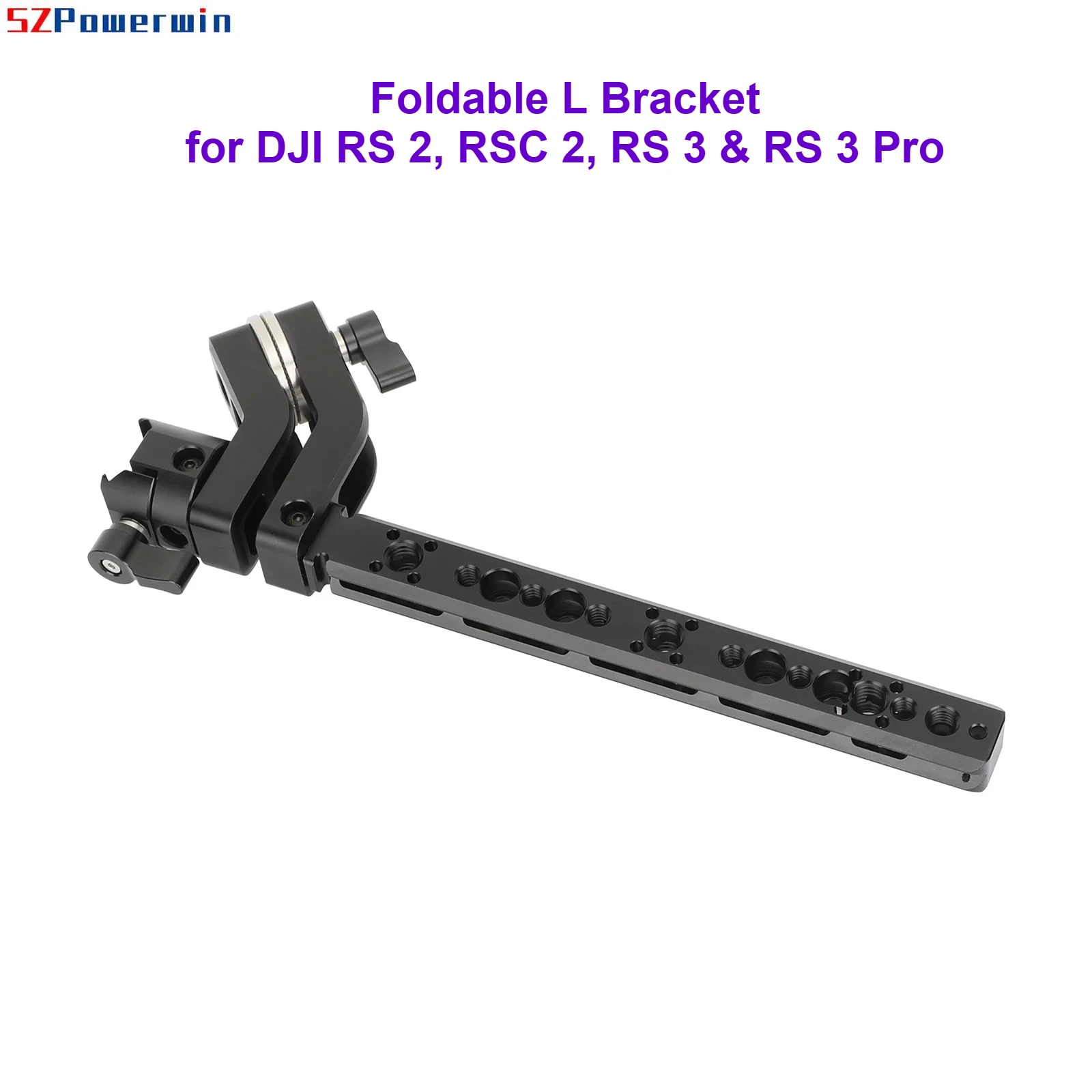 For DJI RS 2, RSC 2, RS 3 & RS 3 Pro Foldable L Bracket Camera Gimbal Stabilizer Extension Magic Arm with NATO Mount