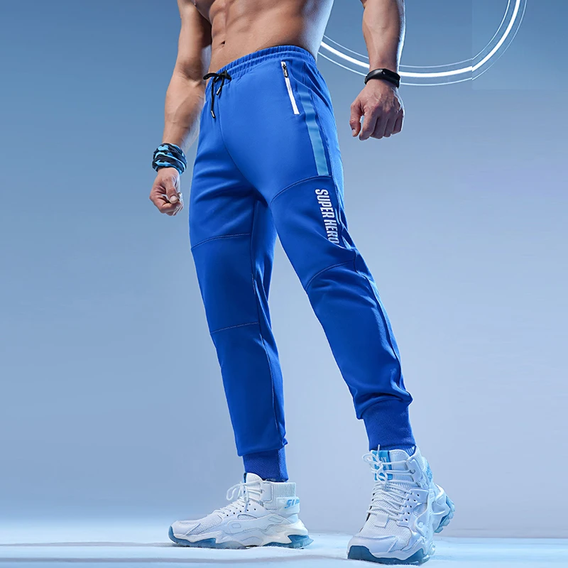 Pantaloni sportivi pantaloni da corsa da uomo con tasche con cerniera pantaloni da allenamento e da jogging da uomo pantaloni sportivi Casual da uomo