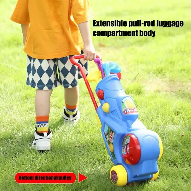 D7YD Junior Golf مجموعة مع لعبة رياضية آمنة في الهواء الطلق قابلة للسحب قابلة للسحب