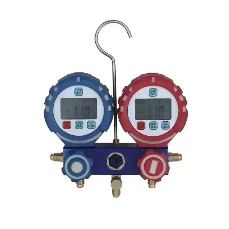 China Digital Refrigeration HVAC Digital Manifold Gauge Meter Temperature Tester Full Kit
