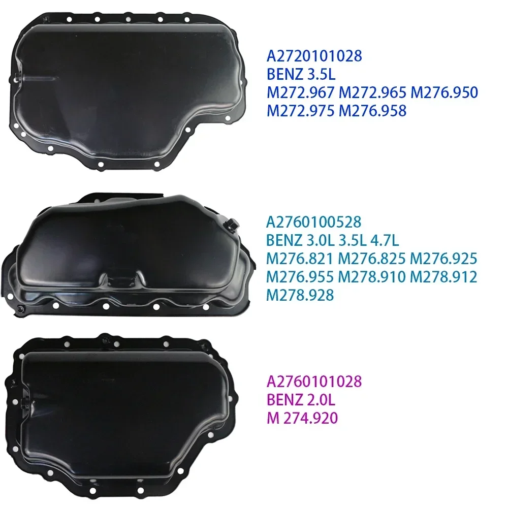 AUTO ENGINE PARTS Oil Pan Fit For Mercedes-Benz 2.0L 3.0L 3.5L 4.7L OE A2720101028 A2760100528 A2760101028