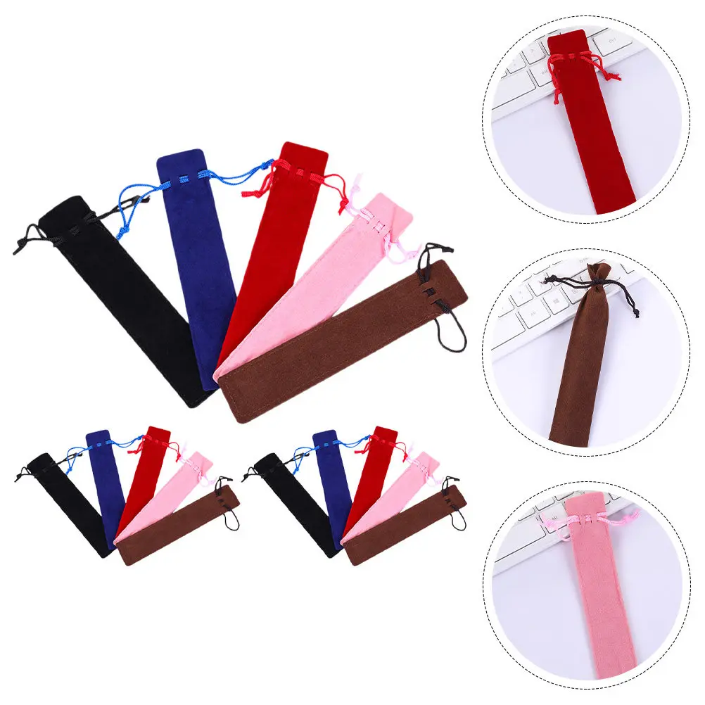 

15 шт. сумок для ручек на шнурке, защитные от царапин, для хранения одной ручки, портативные подарочные упаковочные пакеты для малого бизнеса