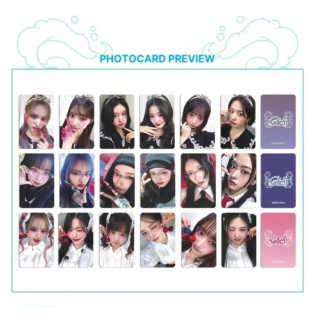 Kpop idoli WonYoung Gaeul Lucky Special Card 18 pz/set Double Sides Printing carta LOMO in stile coreano Leeseo collezione di ventagli per z