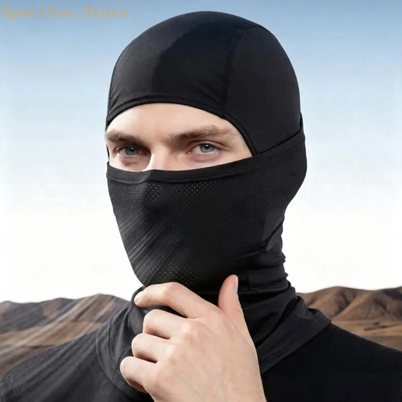 Nylon Ice Silk Face Mask Face Covering for Cycling and Everyday Outdoor Activity X7JD