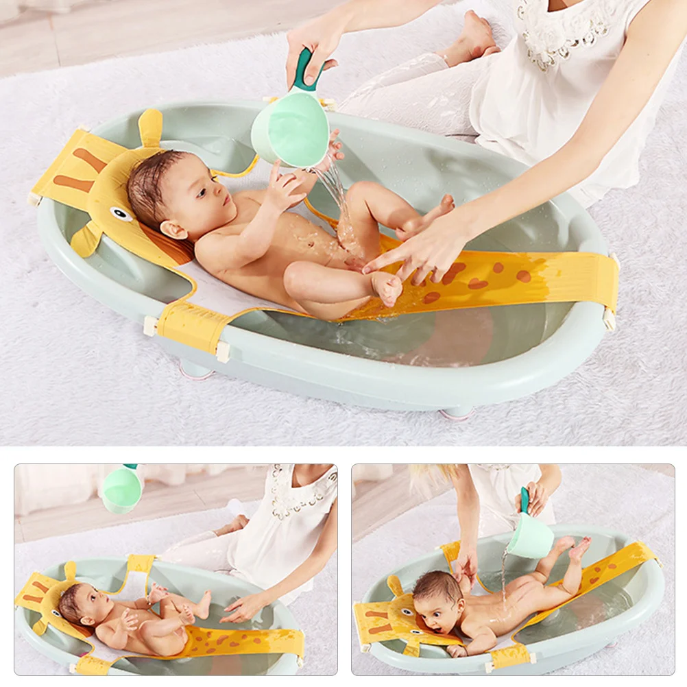 

Нескользящее дышащее детское сиденье для ванны, поддержка детской ванны, сетчатая подушка, легко чистящаяся сетка для купания для детского душа, мультяшный дизайн