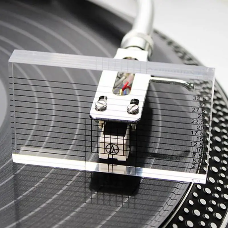 Turntable Cartridge Alignment Acrylic VTA Azimuth Ruler Alignment Block Adjustment Ruler Compact Tracking Angle Block For Record