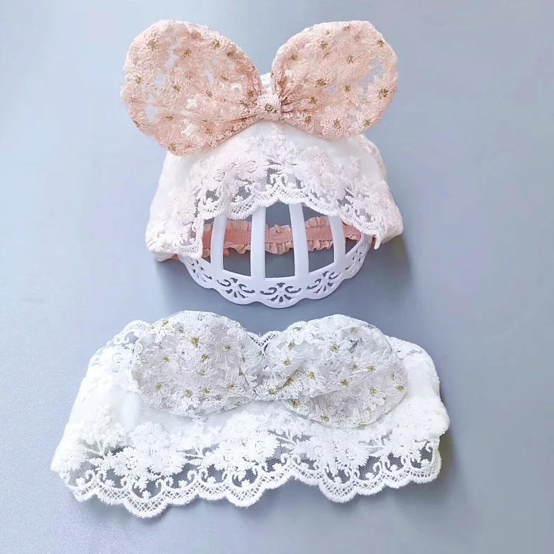 Sweet Bow Baby Headband Korean Lace Embroidered Newborn Hair Bands Summer Thin Empty Top Hairband Kids Hair Accessroies