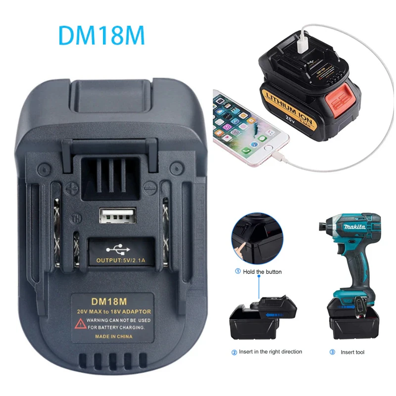 Battery Adapter Converter For Milwaukee For Dewalt To for Makita 18V BL1830 BL1850 DM18M Power Tool Accessories