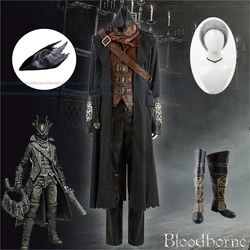 Cos Anime Games Roles Gehrman Bloodborne Huntsman Cosplay Costumes Men And Women Full Set Bloodborne Wig Hat Shoes