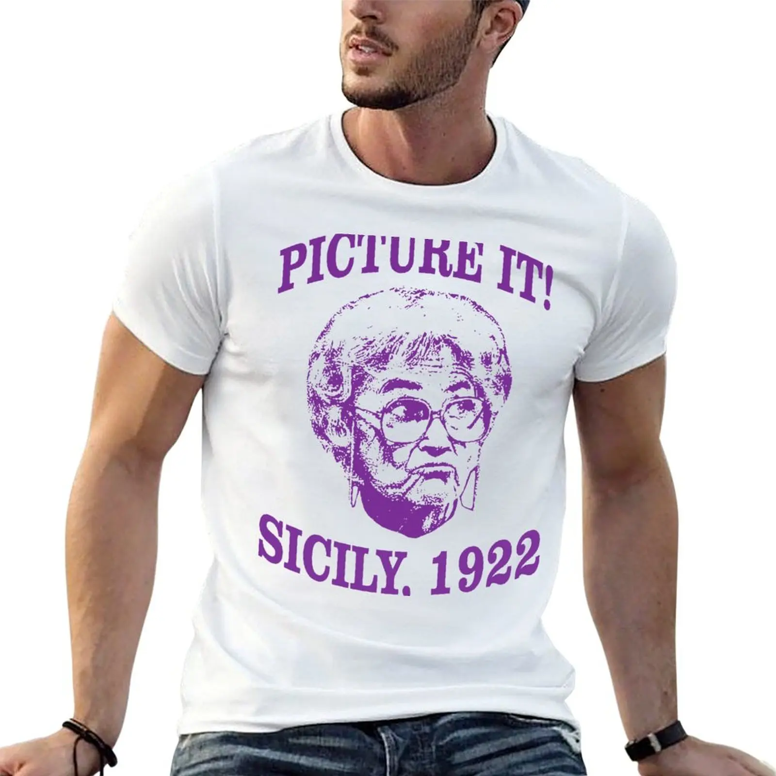 Рубашка Golden Girls - Допустите себе представление... Сицилия, 1922! Футболка Sophia Petrillo Funny Tee, мужская футболка класса люкс